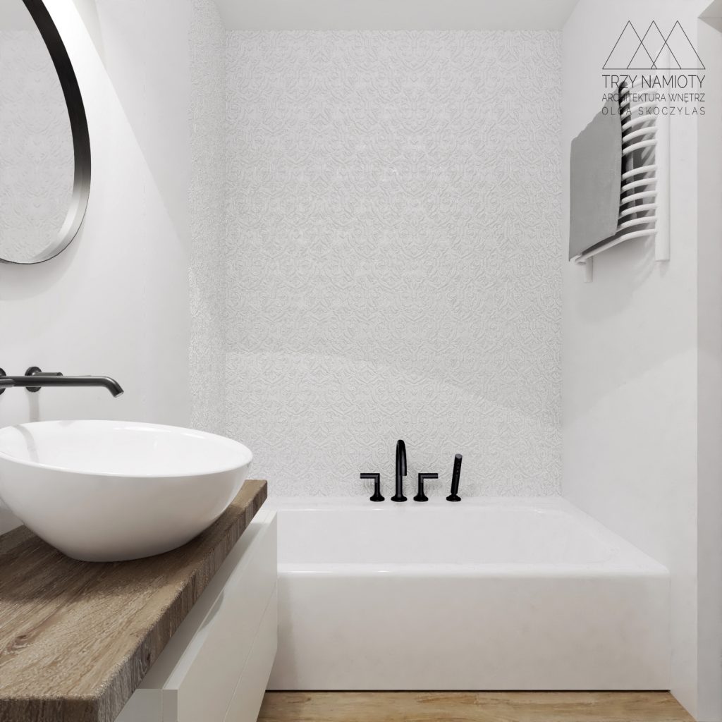 biale plytki w lazience